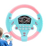 YNPQTDS 子供の車のおもちゃ ドライブ、リアル サウンド ベビーカー ハンドル おもちゃ - キッズ シミュレーション ハンドル ふりプレイセット ベース付きシミュレーション ステアリング ホイール ドライビングコントローラーのおもちゃ