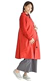 greenleafbaby マタニティ コート Aライン 妊婦服 ニット リブ 体型カバー 産前 産後 (ＸＬ, レッド)