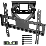 1homefurnit テレビ壁掛け金具 23-65インチ tv壁掛け金具 LCD/LED/OLED液晶テレビ対応 耐荷重45kg かべかけVESA 400x400mm 多角度調整可能 アーム 水準器とケーブルタイ付き 適格請求書発行可
