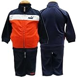 PUMA（プーマ）ジャージ・ベビー上下セット（オレンジ×ネイビー）