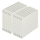 プラス フラットファイル 樹脂製とじ具 A5 横 グレー 10冊 NO.042N 78-349×10