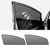 CarBott プリウス30系サンシェードPRIUS 30 ZVW30 ZVW35サイド用日よけ遮光メッシュカーテンマグネット式網戸運転席助手席日除けアクセサリー内装パーツ日本語取扱説明書付き2枚 ブラック