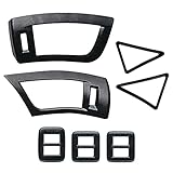 シェアスタイル アルファード ヴェルファイア 30系 専用 エアコンダクターインテリアパネル 2p デフォッガーベゼルカバー 2p シートスイッチカバー 3p セット 黒木目 互換品