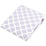 Kushies Baby Fitted Crib Sheet, Lilac Lattice by Kushies [並行輸入品]