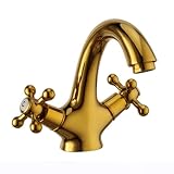 MOLIFAUCETSANITANYWAREダブルハンドルアンティーク洗面台蛇口_7422G