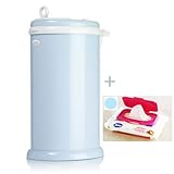 Ubbi　ウッビーおむつペール（ライトブルー）　ウェットシートカバー付