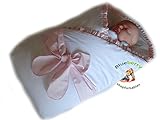 BlueberryShop Satin Swaddle Wrap Blanket Duvet for Newborn Baby 100% Cotton 0-3m ( 0-3m ) ( 78 x 78 