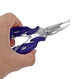 Yiteng 合金＆ABS 　多機能 釣り用ペンチ　釣りプライヤー　釣り具　鋏　釣りの必需品　割人間工学に基づいた握りやすいグリップ 青