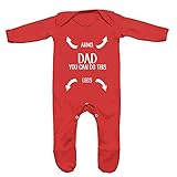 (フロソ) FLOSO 赤ちゃん・ベビー用 You Can Do This Dad(パパ、あなたなら出来る)プリント 長袖ロンパース ボディースーツ オールインワン スリープスーツ (6-12ヶ月) 