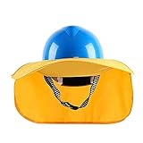 ヘルメット用日除け 首や顔保護 日差し除け 防暑 取付簡単 (オレンジ)