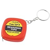 uxcell　メジャー　プラスチック　スチール　レッド　一個入り　測定ツール