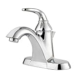 Pfister lf042pdcc Pasadena 1つのコントロール4インチCentersetバスルーム蛇口ポリッシュクローム