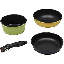 Amazon.co.jp: 栗原はるみ IH対応 着脱ハンドルフライパン3点セット
