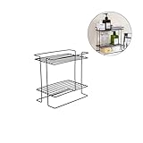 WINOMO 収納ラック 調味料 スパイスラック スタンド キッチン収納 浴室・リビング収納 ブラック