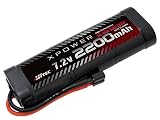 ハイテック エックスパワー XP2200-ND-B Ni-MH 7.2V 2200mAh バッテリー ニッケル水素 T型ディーンズコネクター 6セル ラウンドタイプ 耐久性 ラジコン RC 電動 ビギナー 初心者 予備 エコ PSE適合 日本正規品 XP2200-ND-B