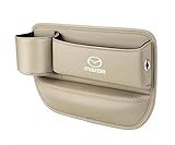 マツダ 収納ソフト 収納ケース 収納ボックス デミオ アクセラ CX-3 CX-4 CX-5 CX-8 アテンザ アクセサリー スエード素材 車パーツ 専属ロゴ 挟み取り付け 丈夫で長持ちする 車用 [並行輸入品] (助手席、ベージュ)