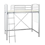 (150cm～210cmまで長さが伸縮) ロフトベッド (Scelta-high) シルバー