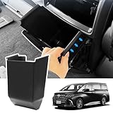 Temiry トヨタ専用 アルファード/ヴェルファイア 40系 センターコンソールリヤボックス アルファード40系 TPE製 リア 吹き出し口用 ボックス 収納アクセサリー 装着簡単 コンソールリアエンドボックス専用 ゴミ箱 内蔵型 収納トレイ アルファード40系 アクセサリー（Executive Lounge グレードが不適用）