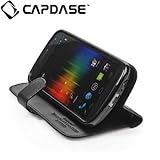 【スタンド機能つき】CAPDASE docomo SC-04D GALAXY NEXUS Leather Case FlipJacket BF : よこ開き レザーケース ブラック WCSGI9250-B001