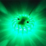 充電式LED警告灯・緑発光・9パターン発光/5セット（マグネット・充電器付）