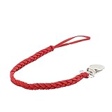 Liebeye おしゃぶりホルダー　赤ちゃん　子供　幼児　ベビー　ユニバーサル　かわいい　スエード編み Red