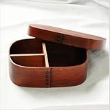 曲げわっぱお弁当箱 スクエア1段 茶 750cc