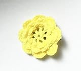 Baby Deer Clips　ヘアクリップ for ベビー　ニットフラワー (ブライトイエロー)