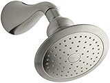 KOHLER K-16166-AK-BN Revival Single-Function Katalyst Showerhead, Vibrant Brushed Nickel [並行輸入品]