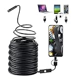 15m 20m 30m 40m 45m USB内視鏡、検査カメラボアスコープマイクロUSB/タイプC3 In 1 HD 2MP8mm防水カメラパイプドレイン8LED付きAndroid携帯電話/Windows/タブレット/PC用
