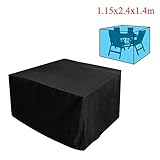 長方形ガーデン 屋外用ファニチャーカバー 防水防塵防風多機能家具カバー 防水仕様　梅雨対応　折りたためる　家具キューブデザイン (長さ2.40x幅1.40x高さ1.15m)