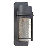 Minka Lavery 72251-66 1 Light Wall Mount in Black Finish w/ Clear Seeded Glass Shade [並行輸入品]