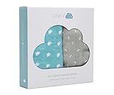 Luxury Baby Swaddle Blankets by Dinky D | 100% Certified Organic Cotton | 47 x 47 size | Pack of 2 -