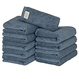 【Amazon.co.jp限定】タオル研究所 [ボリュームリッチ] #003 フェイスタオル スモーキーブルー 10枚セット ホテル仕様 ふ