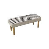 キッチンやお部屋のアクセント ベンチスツール チェック ブラウン(カバー洗濯可)