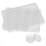 Housweetyシンプルジュエリー＆小物ストレージボックス アクセサリー収納ケース プラスチックビーズケース 12仕切り