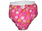 Kushies Taffeta Waterproof Training Pants, X-Large, Crazy Circles Pink by Kushies
