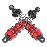 RCダンパーショック、RCダンパーオイルRCカー用の高品質金属材料プロフェッショナルデザイン(赤)