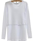 授乳服 授乳 Tシャツ インナー 長袖 産前 産後 用 年中使える マタニティ ウェア medy(メディー) これ一枚で春夏秋冬、授乳後も。ベーシックな無地デザインの 授乳Tシャツ ♪♪ 授乳口付き 