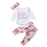 サクララ（Sakulala) 3点セット（上着＋パンツ+ヘアバンド）　ベビー服　女の子　赤ちゃん服　幼児　子供服　丸首　長袖　4サイズ　可愛いキッズ服　満月/出産祝い/プレゼント/運動会/旅行 /記念