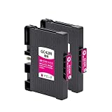 【SEASKY】 GC42M マゼンタ 顔料 お得な2個セット リコープリンター用 互換インク ISO9001認証工場 (GC42 GC42H GC42K GC42C GC42M GC42Y)