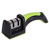 Newtion 包丁研ぎ器 シャープナー 二段階ナイフシャープナー ダイヤモンド 砥石 簡単安全使用 ステンレス鋼 ホームキッチン用 (グーリン)