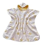 ラブリーベビーフード付きバスタオルキッズクロークバスタオルバスローブスター