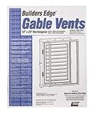 Builders Edge 120061824117 18" x 24" Rectangular Vent 117, Bright White [並行輸入品]