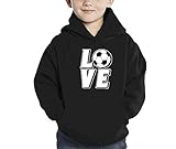 幼児用Little Boy Love Soccerパーカースウェットシャツ カラー: ブラック