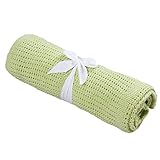 Perfk ベビー用タオル　ガーゼタオル　ガーゼ毛布　綿のタオル　ソフトタオル　ブランケット　夏用　全７色 - 緑