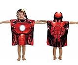 Marvel Iron Man子供のフード付きテリー布タオルバスラップ