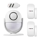 Fuers P6 PIR Motion/Motion Activated Alarm Host - DIY Security Alarm or Doorbell with 2 Door/Window 