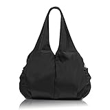 トートバッグ ショルダーバッグ 旅行のセカンドバッグ 軽くて大容量 防水 折りたたみ可能 マザーズバッグ (ブラック)