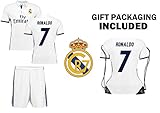 Ronaldo # 7 Real Madrid Home KIDS SOCCER JERSEYキットwith Free Shorts &バックパックユースサイズ Youth Medium: 8-10 