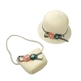 Classicbuy ベビー 帽子 麦わら帽子 ハット 子供用帽子 ウトドア 女の子 日焼け止め バッグ付き 収納可能 通園 通学 春 夏 紫外線対策 可選 52CM